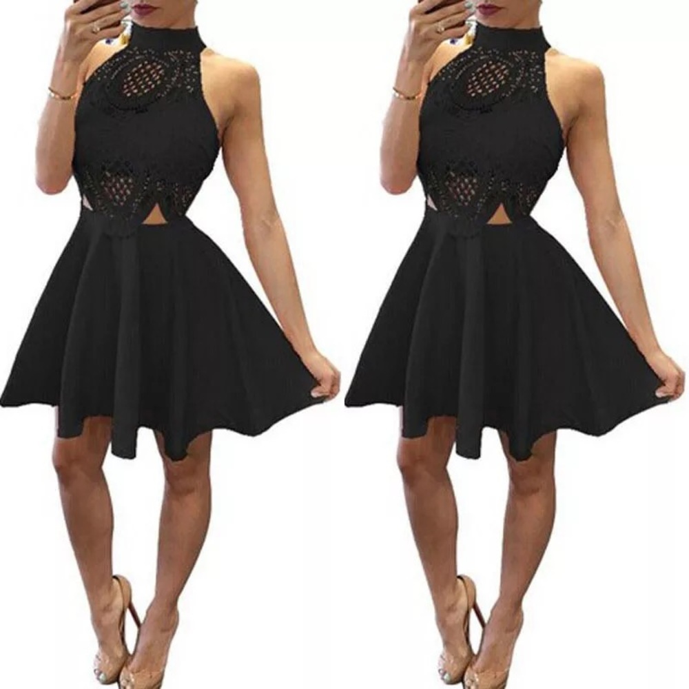 Hollow Out Summer Sleeveless Party Dress